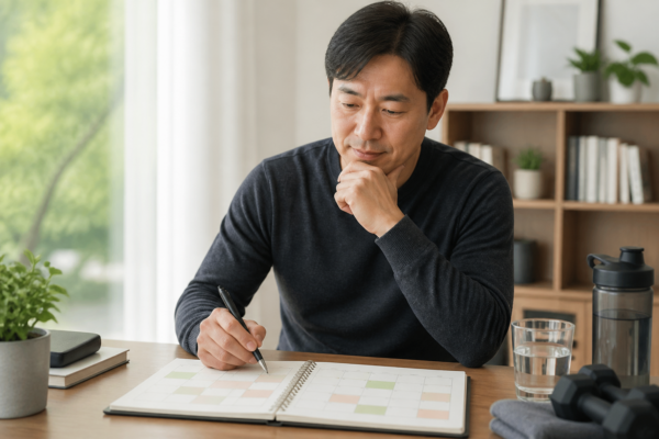 근력운동과 걷기를 함께 넣는 직장인 주간 계획표