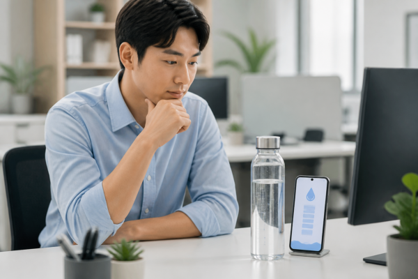 물을 잘 안 마시는 직장인을 위한 수분 섭취 기록법